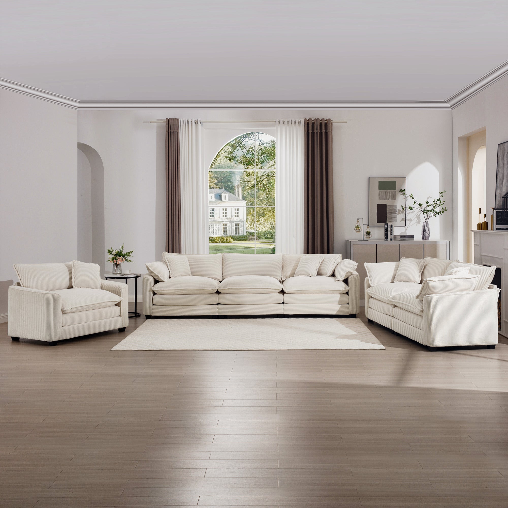 3-Piece Sofa Set - Comfortable Oversized Design