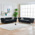 3+3 Seater Chesterfield Velvet Upholstered Sofa