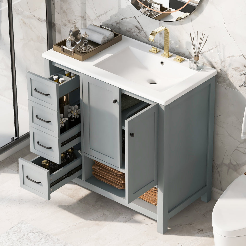 36" Bathroom Vanity with Sink Top