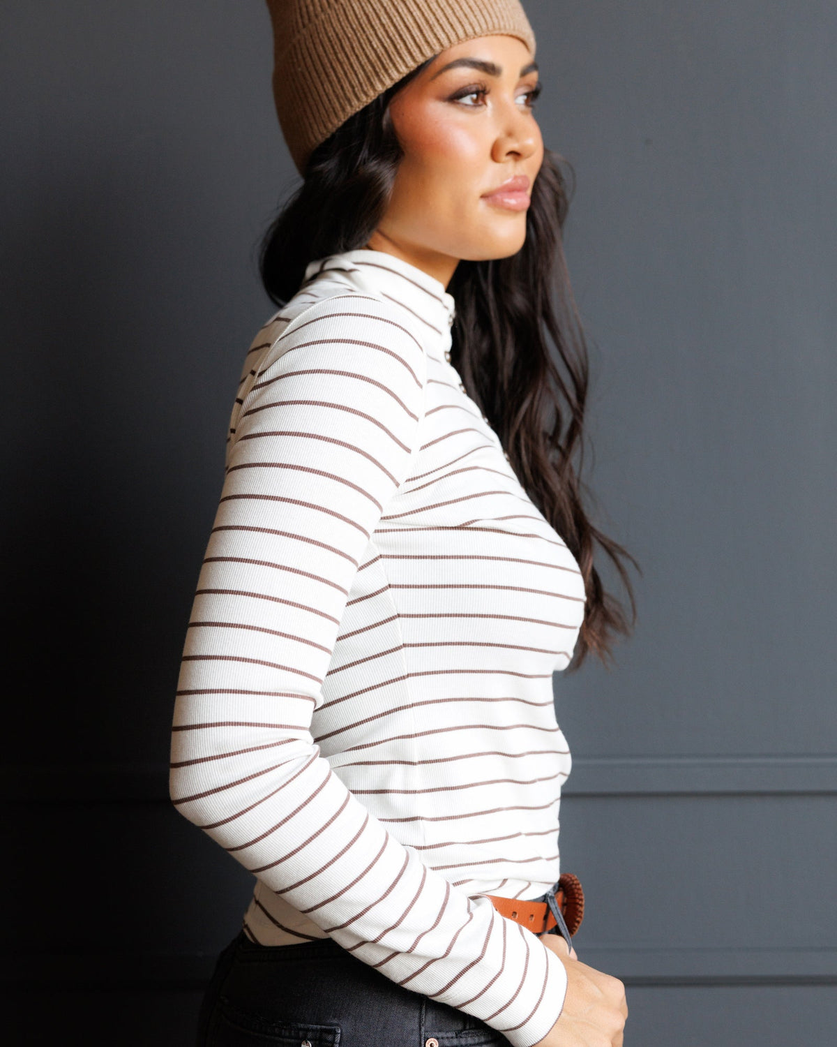Mock Neck Henley