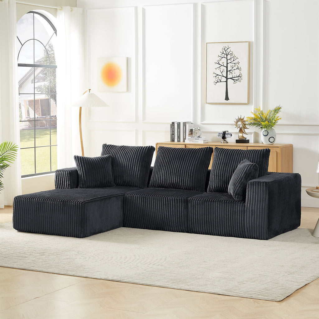 Modular Sectional Sofa - Modern Corduroy Cloud Couch
