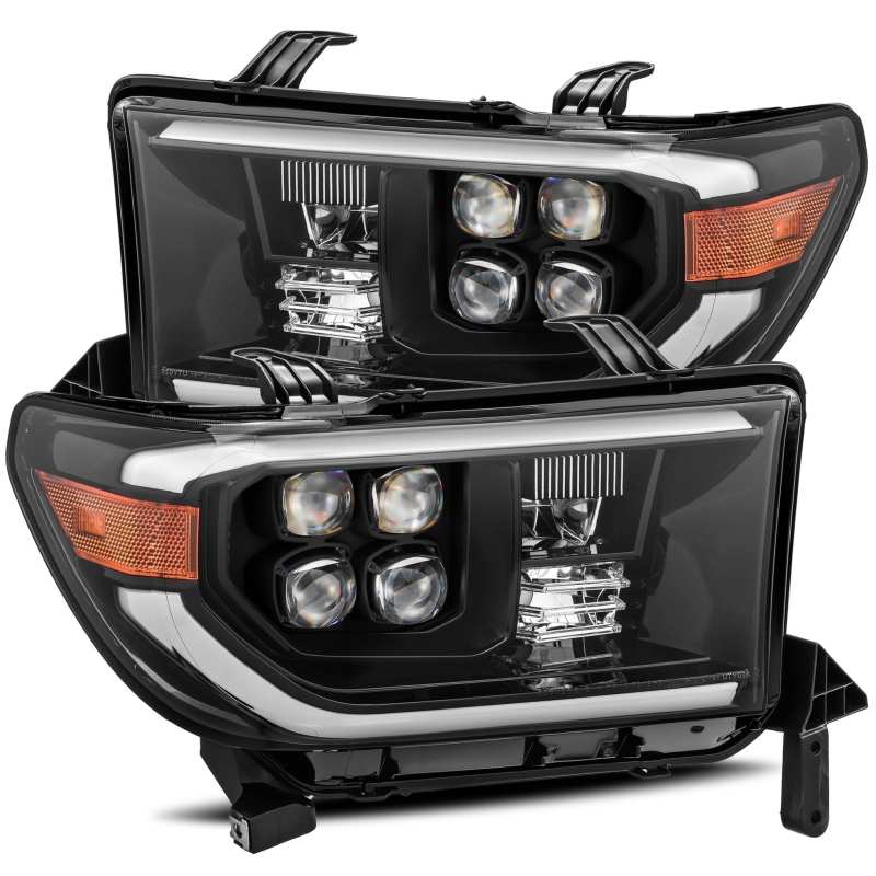 AlphaRex 07-13 Toyota Sequoia (w/Lvl Adj) NOVA LED Proj Headlights Plank Alpha Blk w/Seq Signal/RDL 880747 *Discontinued