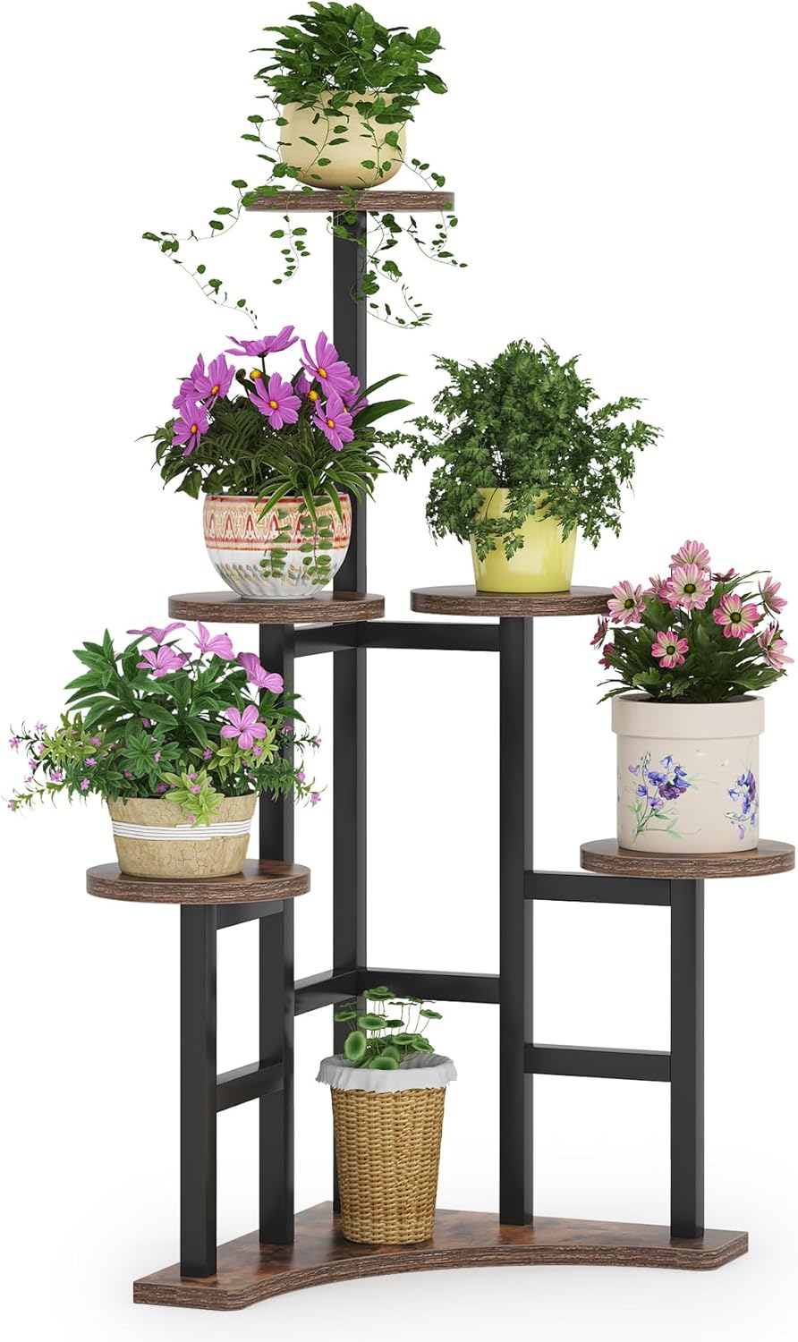 43.70" Height 6-Tier Rustic Plant Shelf