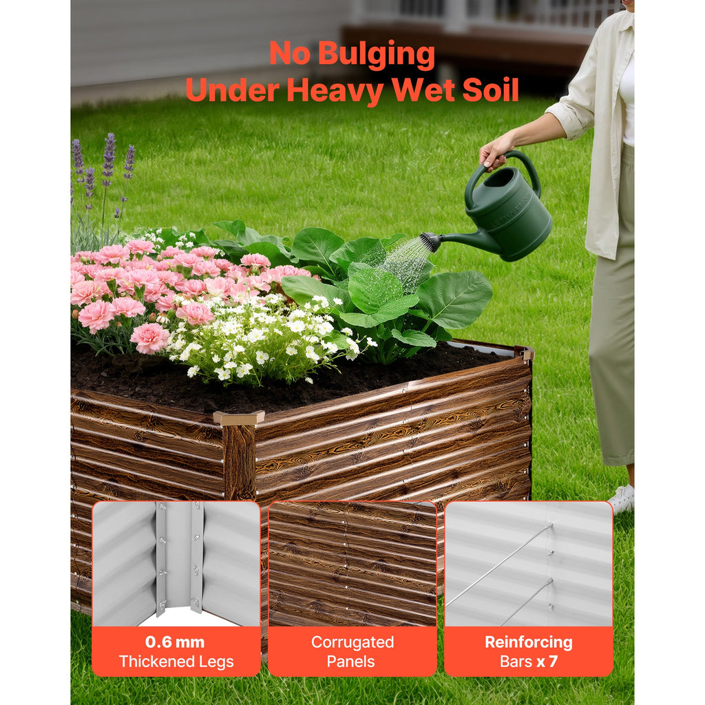Galvanized Raised Garden Bed - 8 x 4 x 2 ft