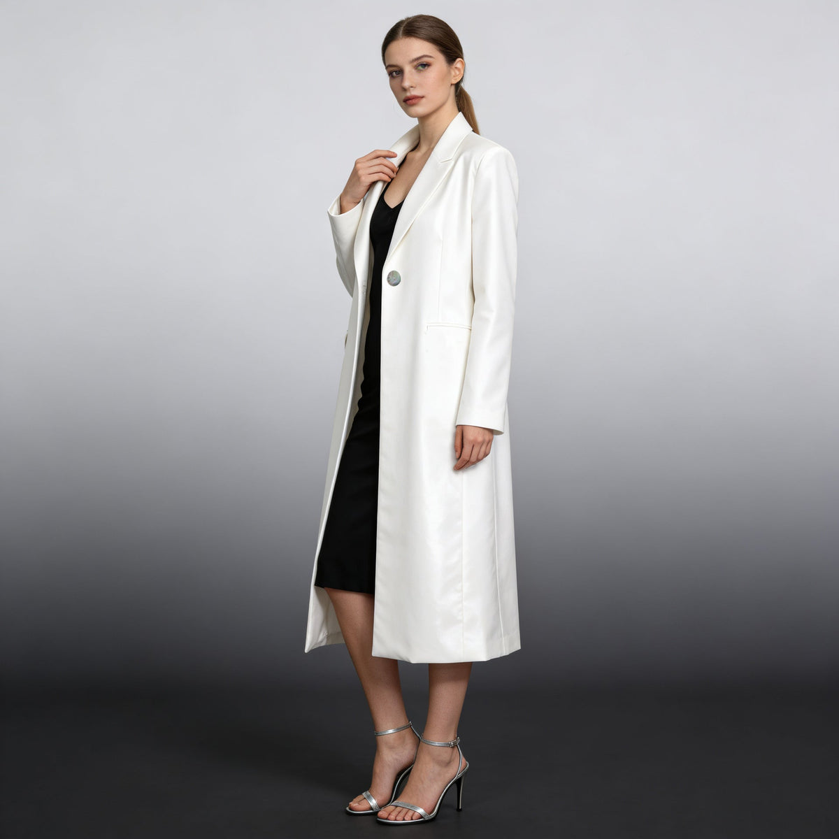 Commuter-style Designer-inspired Blazer-style Trench Coat For Women