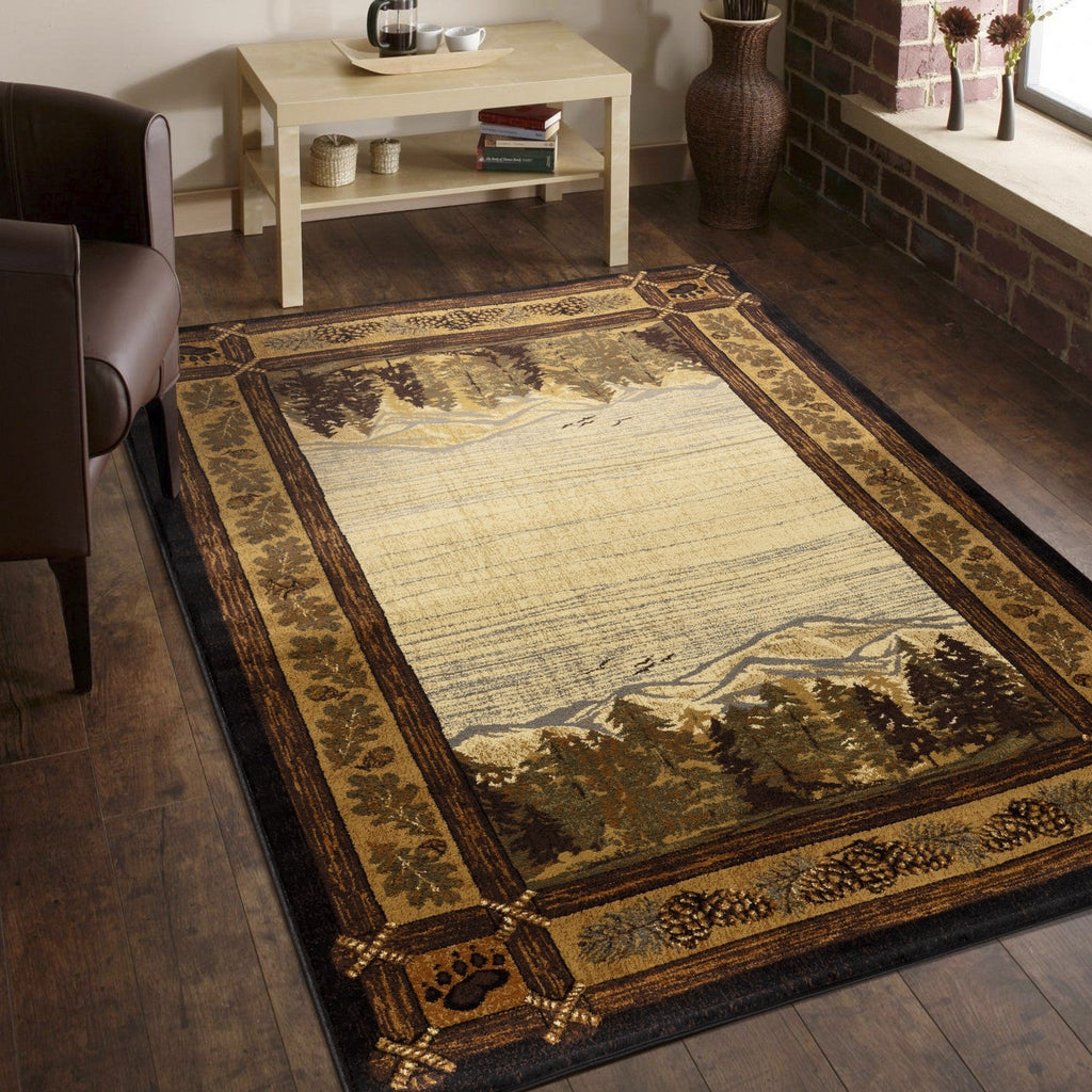 Nature's Nest Lodge Accent Rug