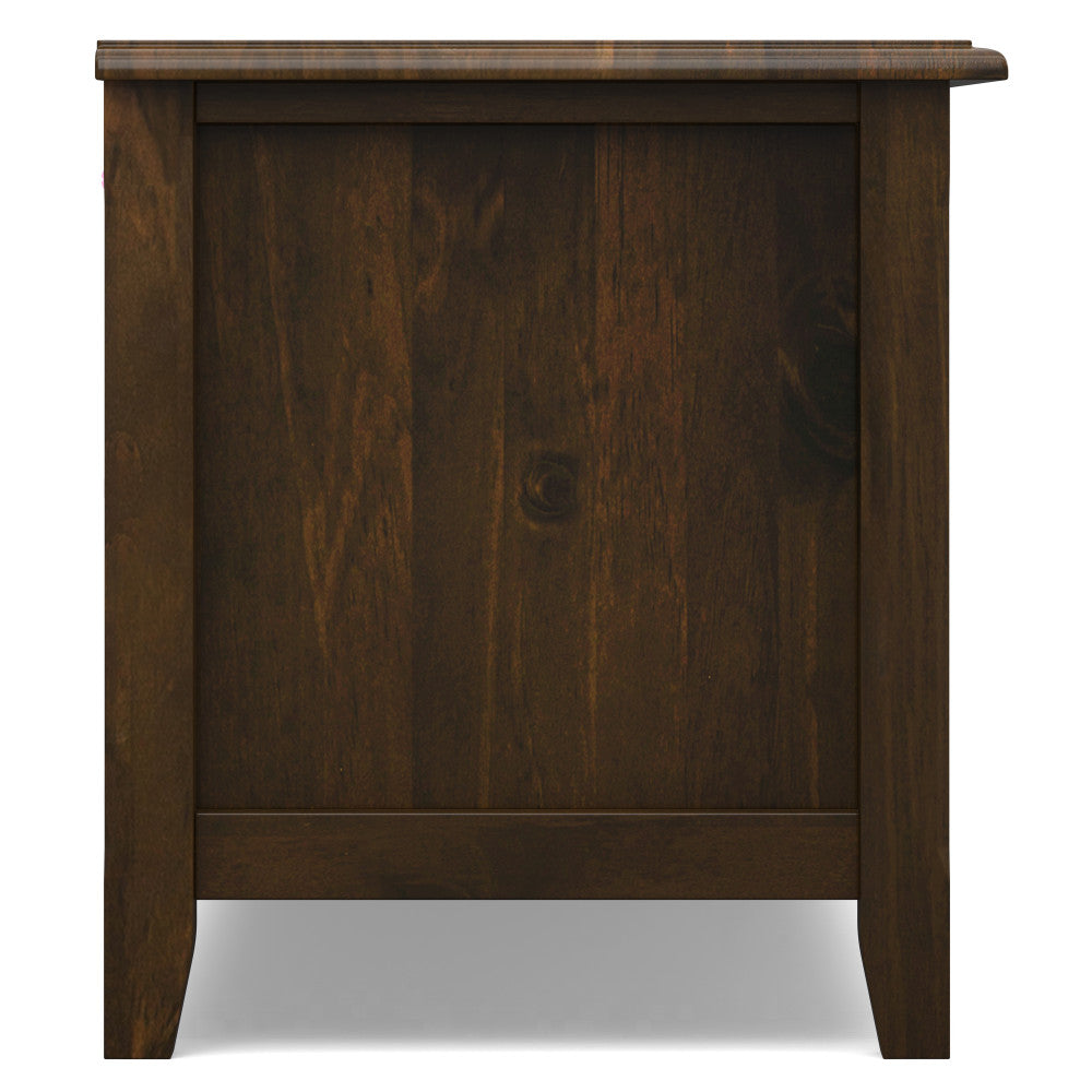 Burlington 72 Inch Wide Solid Wood Low TV Stand in Mahogany