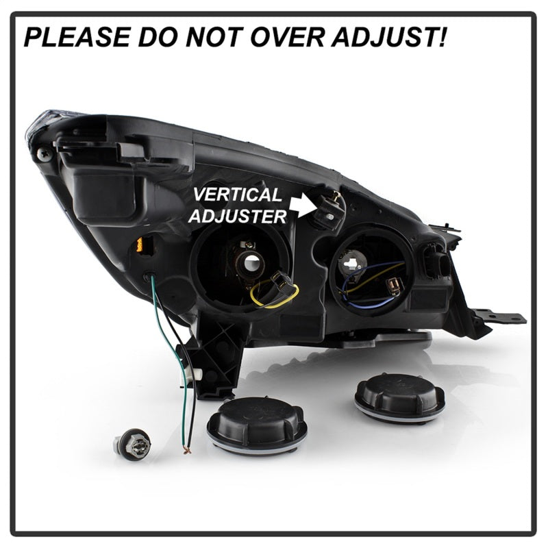 SPYDER xTune 13-16 Ford Escape LED Light Bar Halogen Projector Headlights - Black (PRO-JH-FESCA13-LB-BK) 9042904