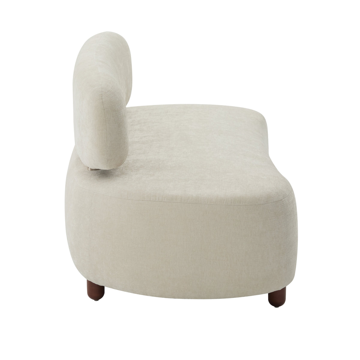 Lunara 66 in. Modern Curved Upholstered Chenille Sofa