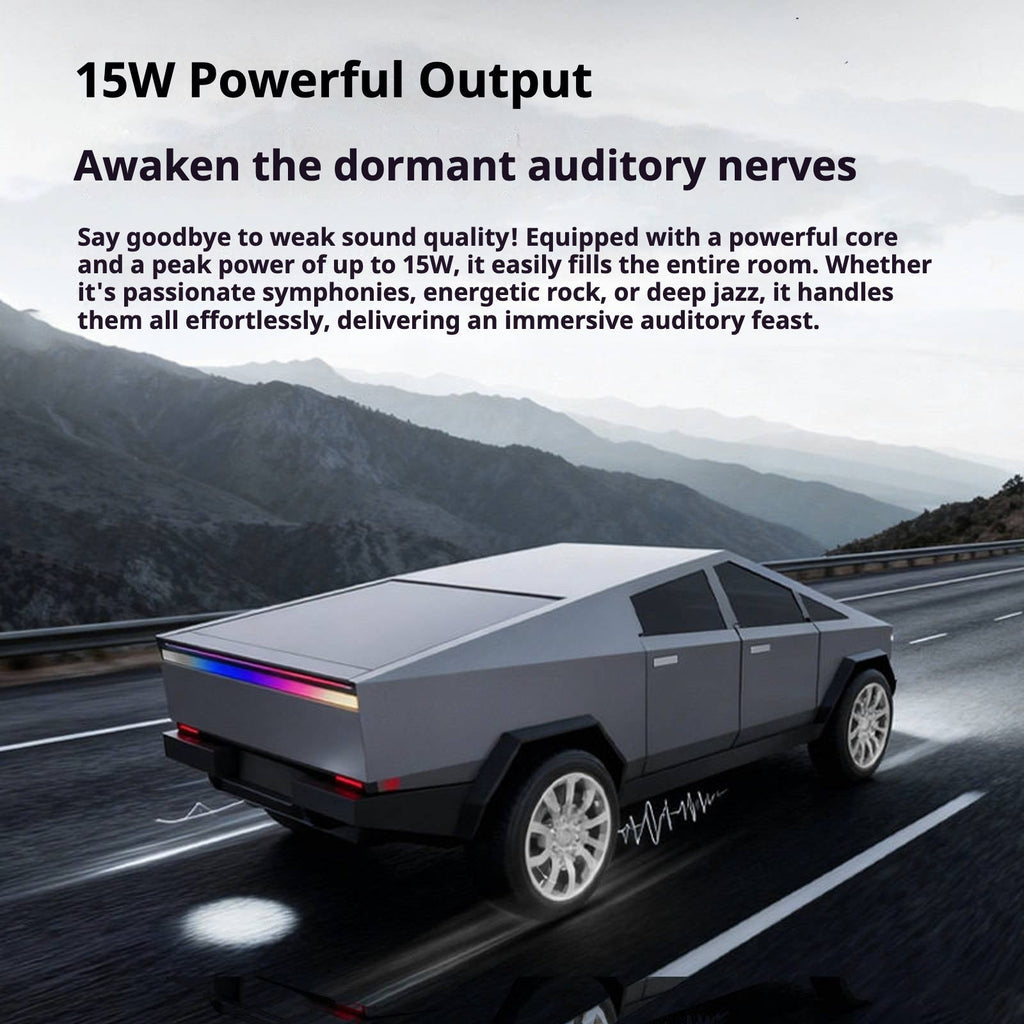 KP-828 Best-Selling Bluetooth Speaker Cyber Style Car Model With Dynamic Color Screen Wireless Subwoofer And Ambient Lighting Factory Direct Stock