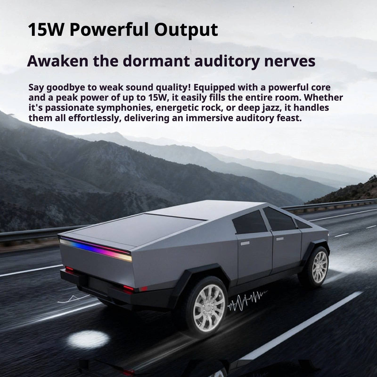 KP-828 Best-Selling Bluetooth Speaker Cyber Style Car Model With Dynamic Color Screen Wireless Subwoofer And Ambient Lighting Factory Direct Stock