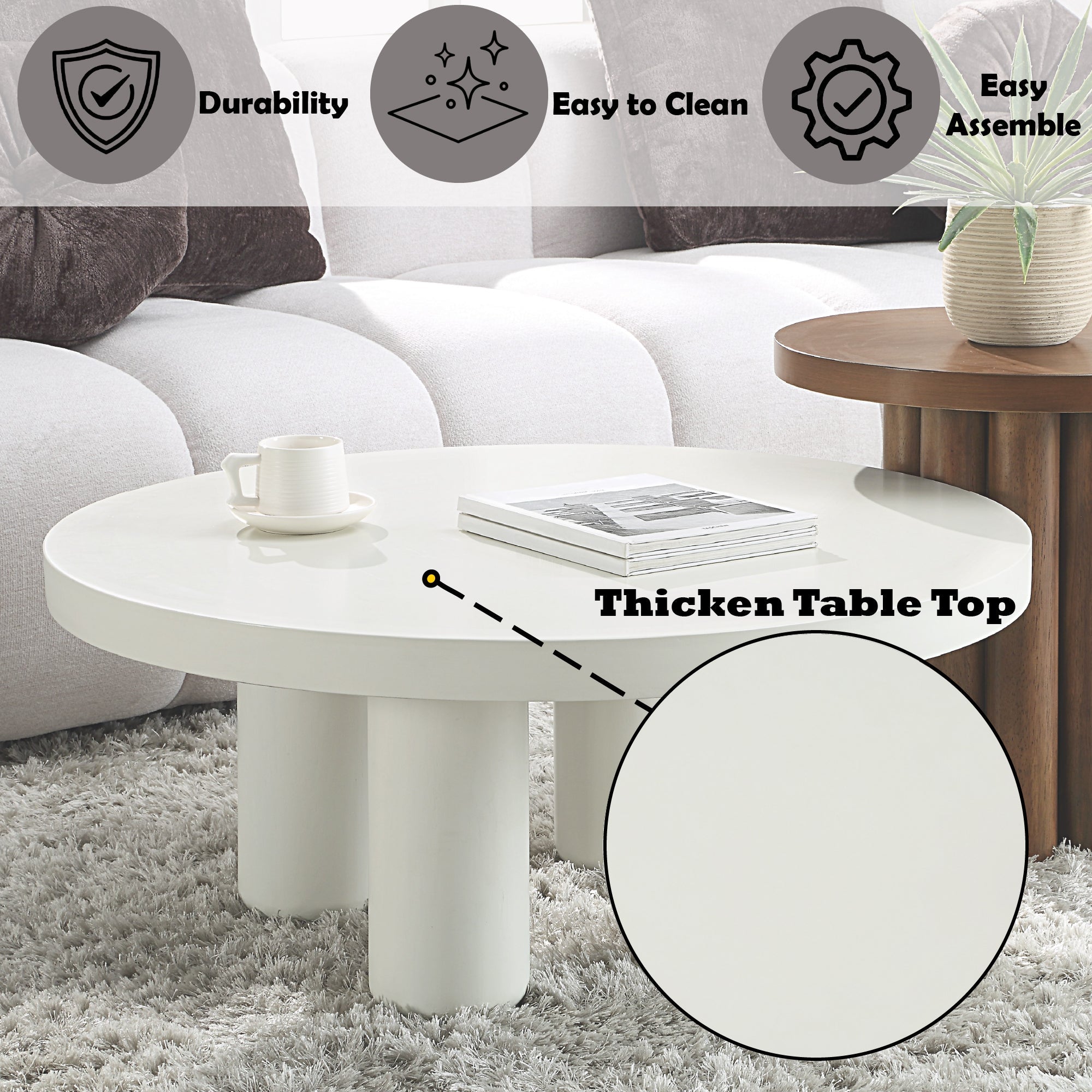 Loanna Round Coffee Table
