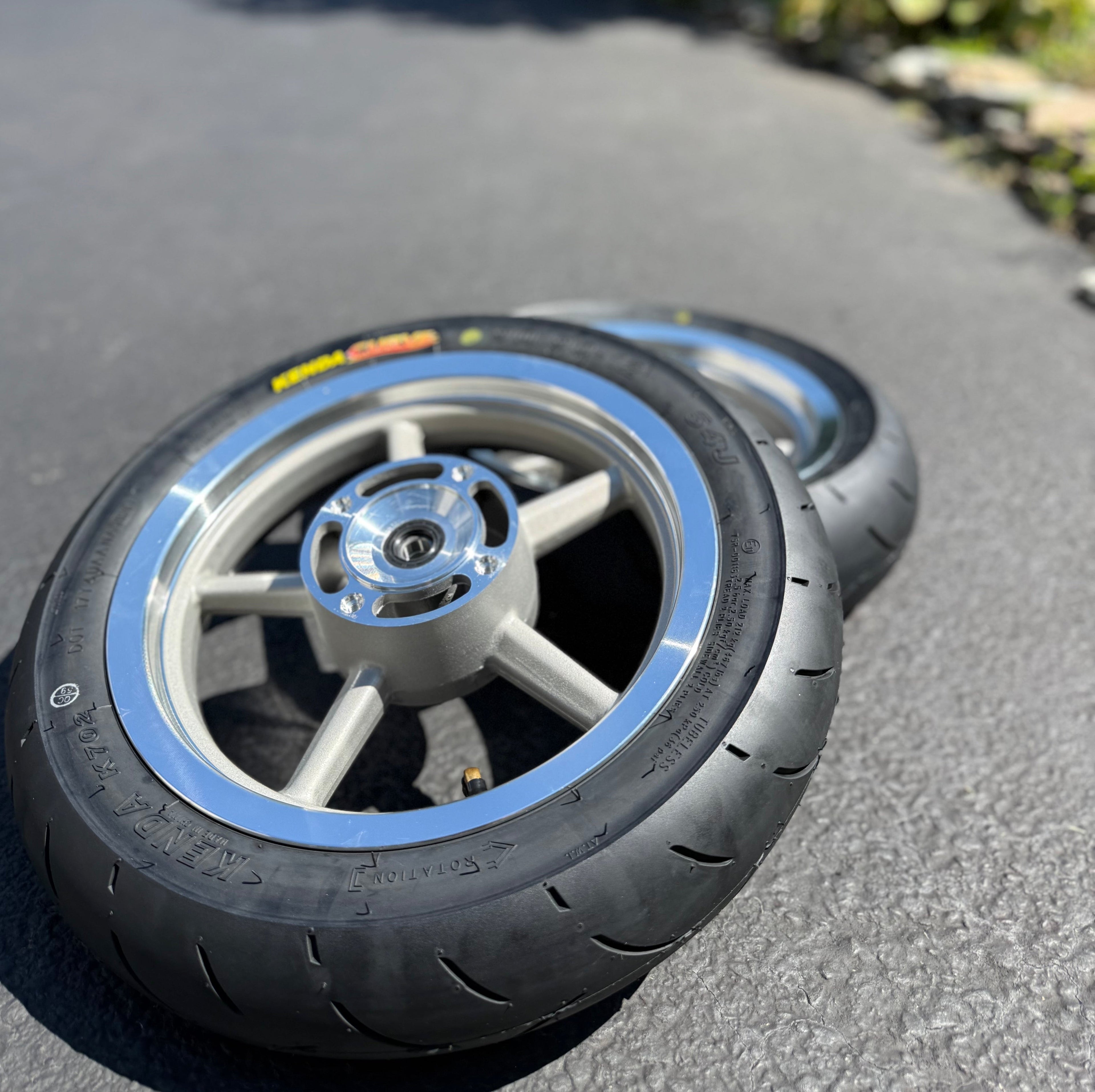 *Pre Order* 12-Inch Chrome SuperMoto Wheels for Tuttio/Yozma/Razor Etc.