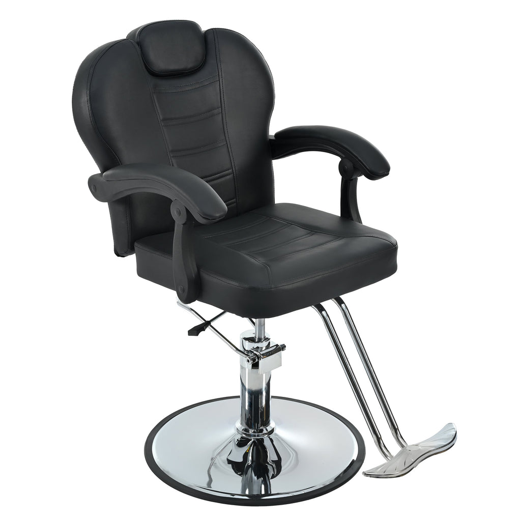 Classic Reclining Barber Chair for Hair Stylist