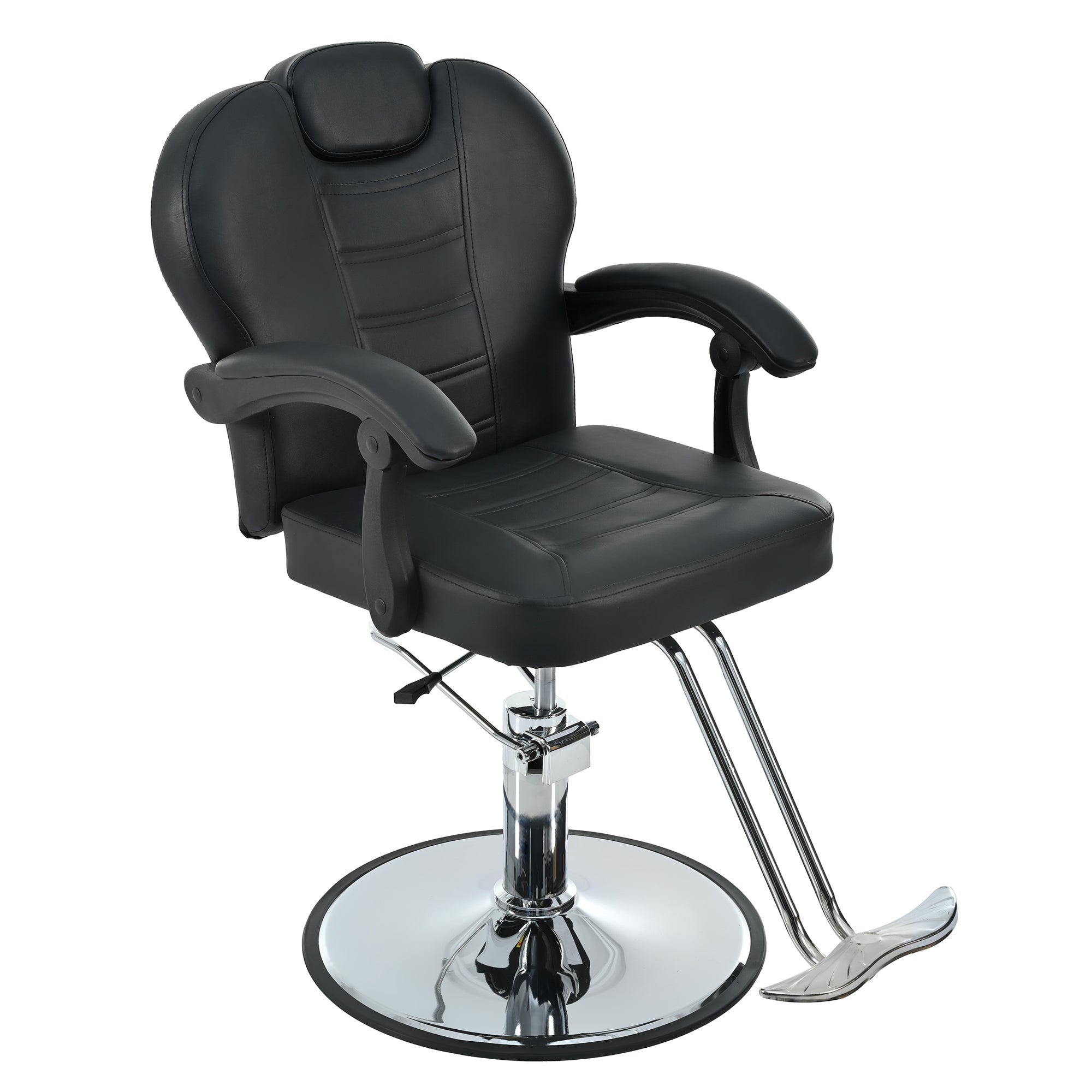 Classic Reclining Barber Chair for Hair Stylist