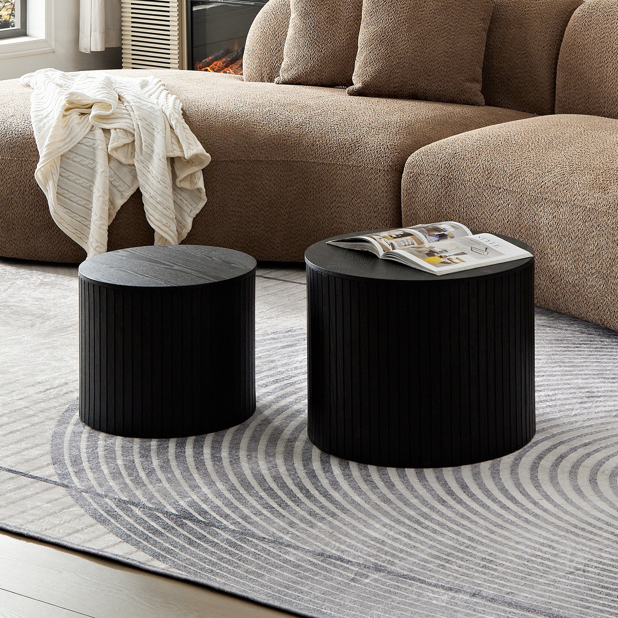 Nested Table Set - 2 Pieces in Black