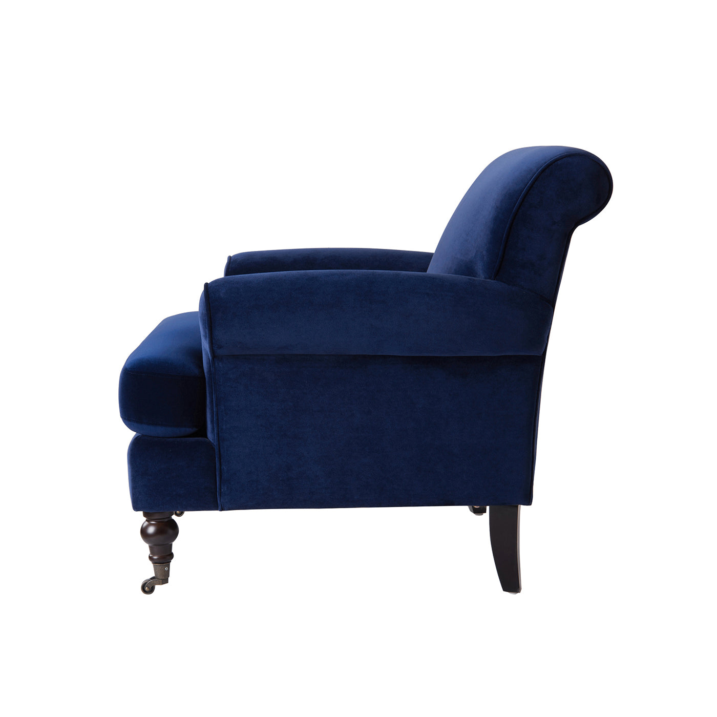 Alana 38" Lawson Accent Arm Chair with Metal Casters