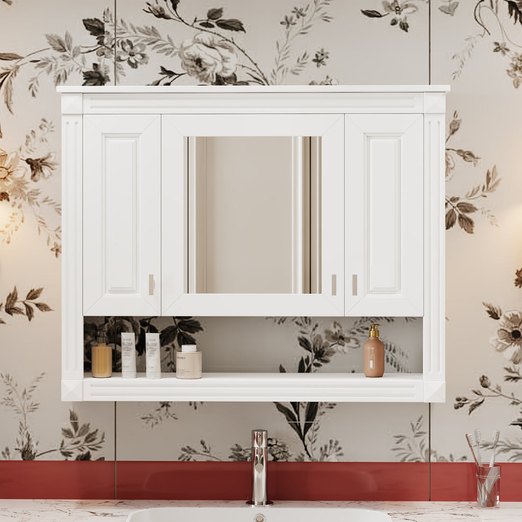 35 Inch Bathroom Wall Cabinet with Mirror