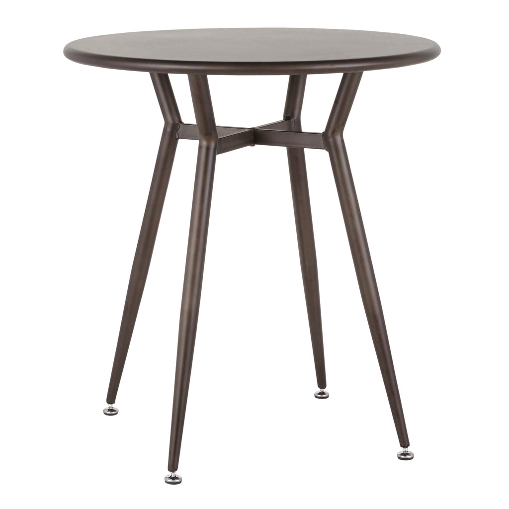 Round Dinette Table in Antique Metal