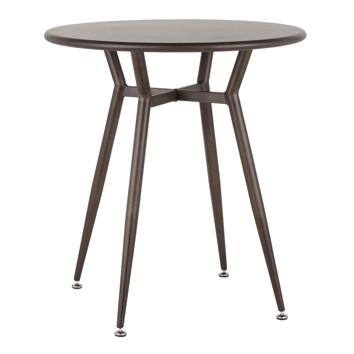 Round Dinette Table in Antique Metal