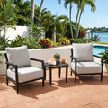 3PC Outdoor Aluminum Patio Chat Set