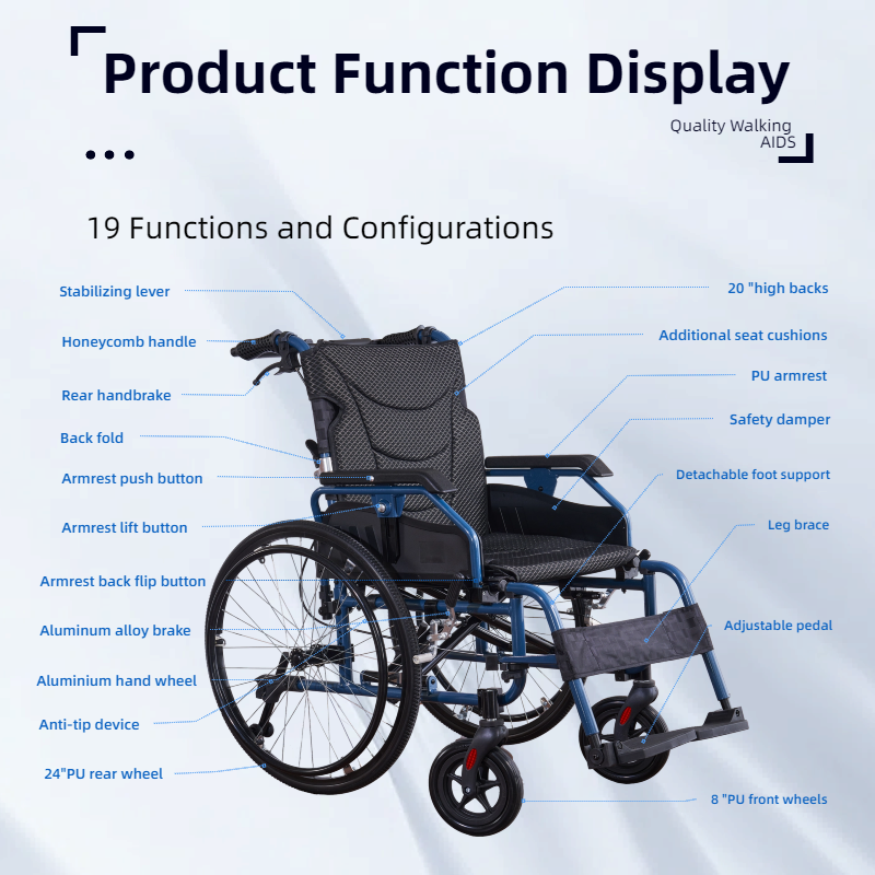 Aluminium Multi-Functional Manual Wheelchair