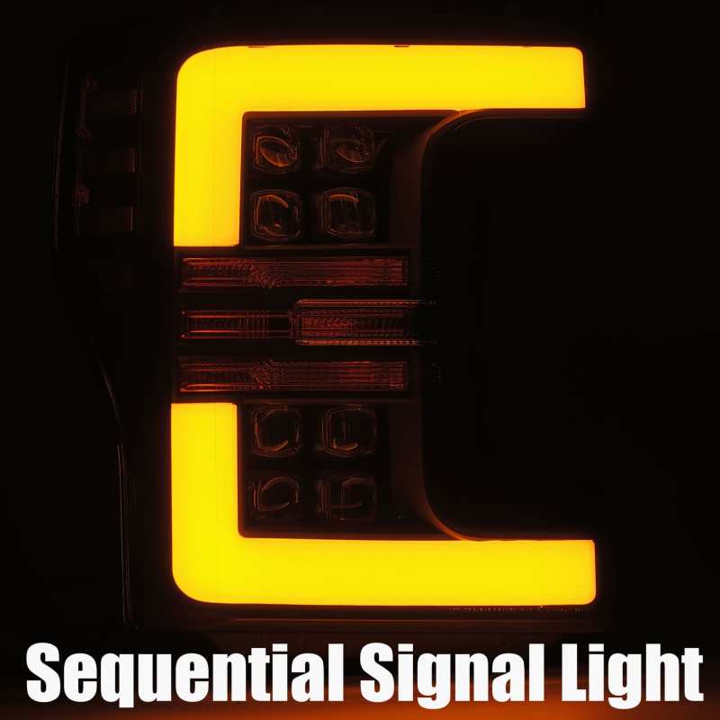 AlphaRex 17-19 Ford F-250 SD NOVA LED Proj Headlights Plank Style Chrome w/Activ Light/Seq Signal 880101 *Discontinued