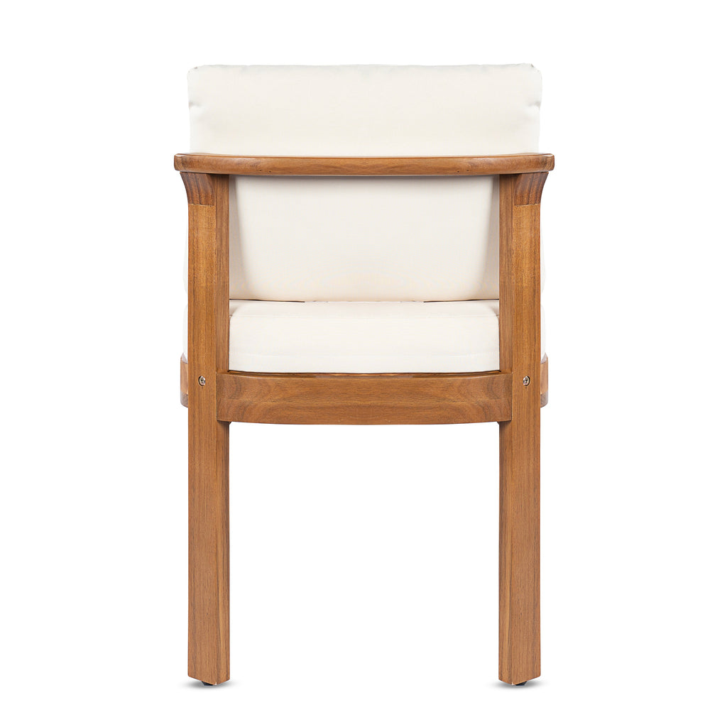 Acacia Wood Outdoor Dining Chair Set of 2