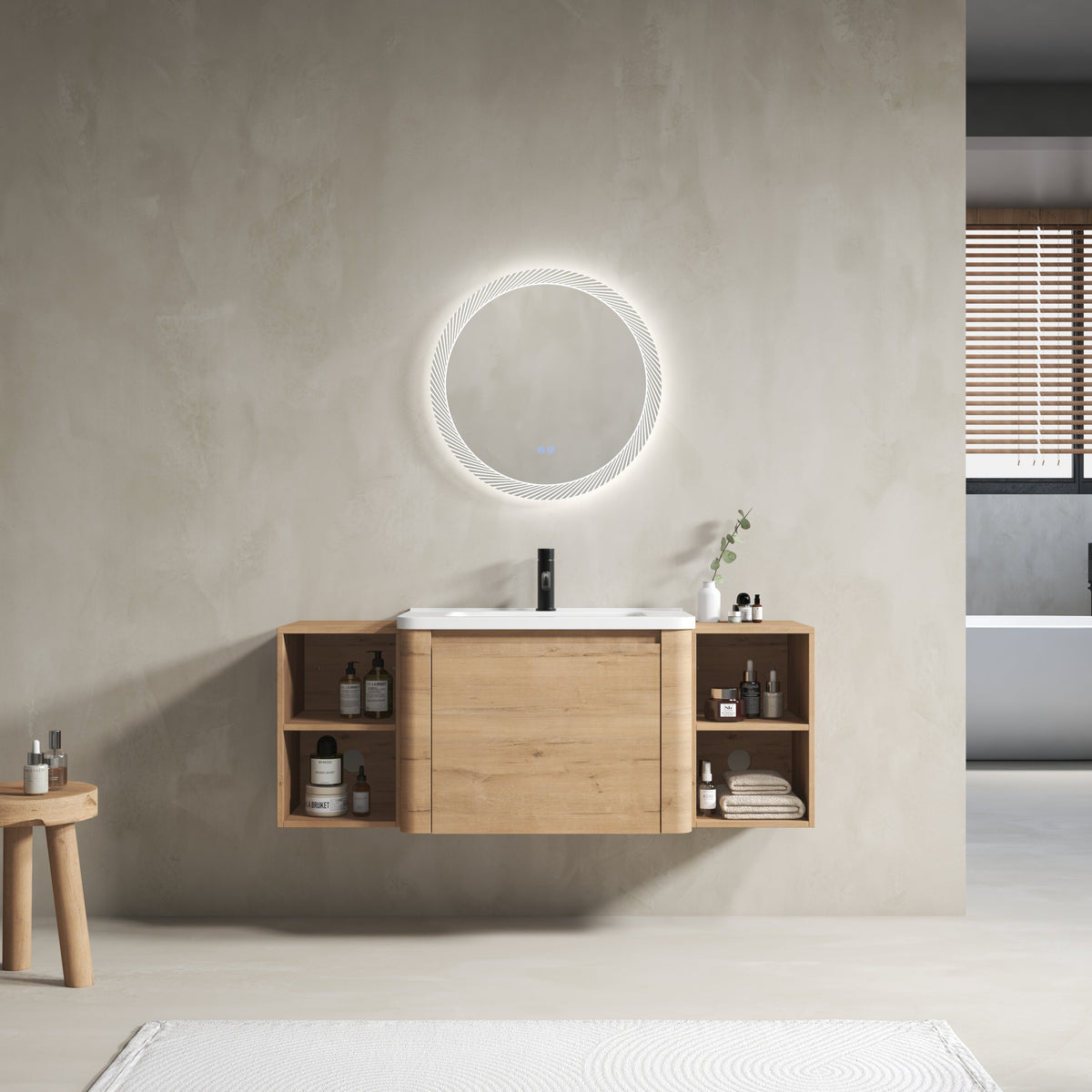 52'' Wall-Mounted Bathroom Vanity