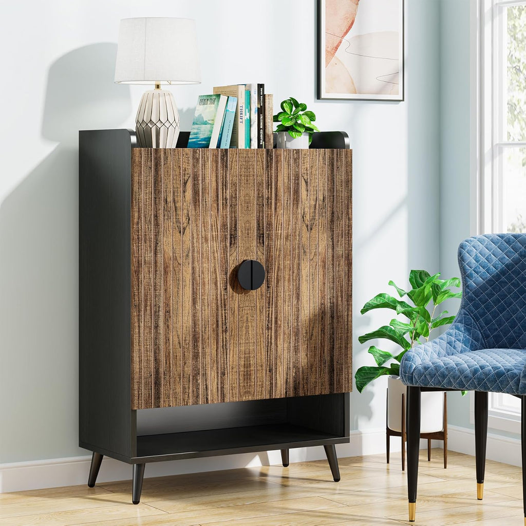 29.6 Inches Rustic Brown Shoe Cabinet