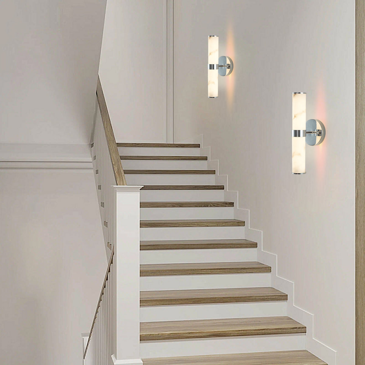 Resin Imitation Marble Wall Sconces Set of 2