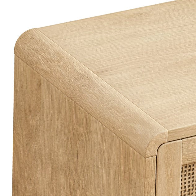 51.18'' Arc Shaped Corner Rattan Cabinet