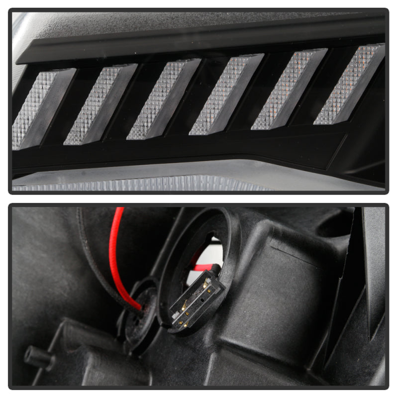Spyder Chevy Camaro 16-18 HID Model Full LED Headlights Black PRO-YD-CCAM16HIDAP-SEQ-BK 5087355