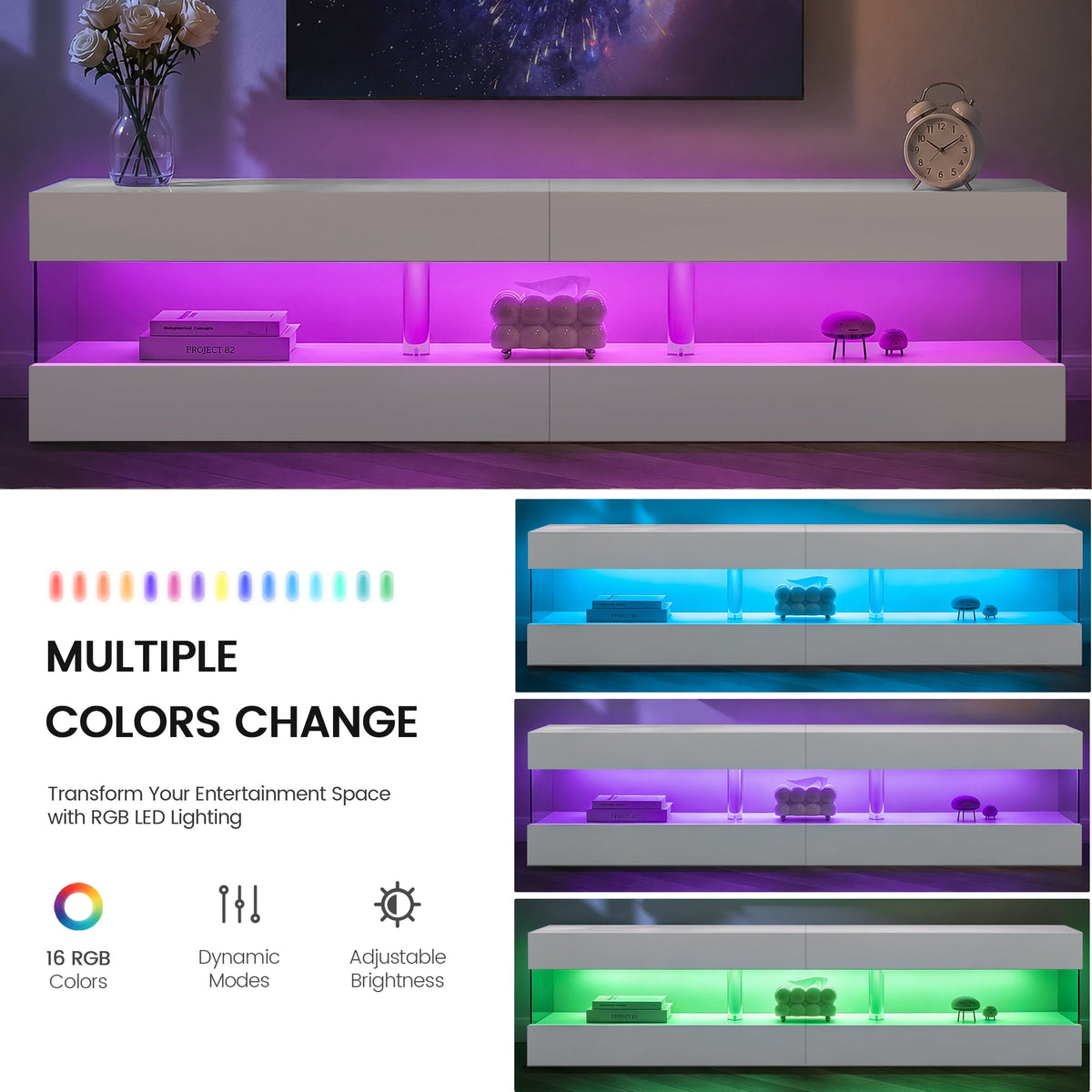 TV Stand for 70 Inch TV - Entertainment Center