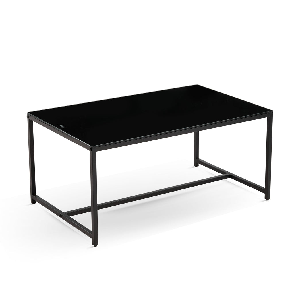 Black Glass Coffee Table, Small Tea Table