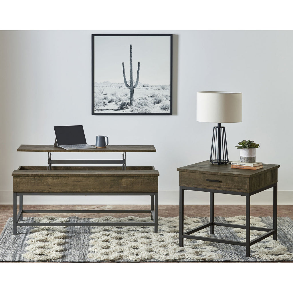 Walton Rustic Two-Piece Coffee Table Set