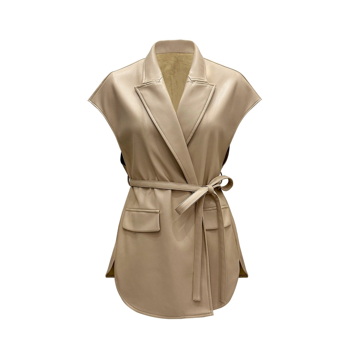 Womens Sleeveless PU Leather Vest For FallWinter Fashion Trends