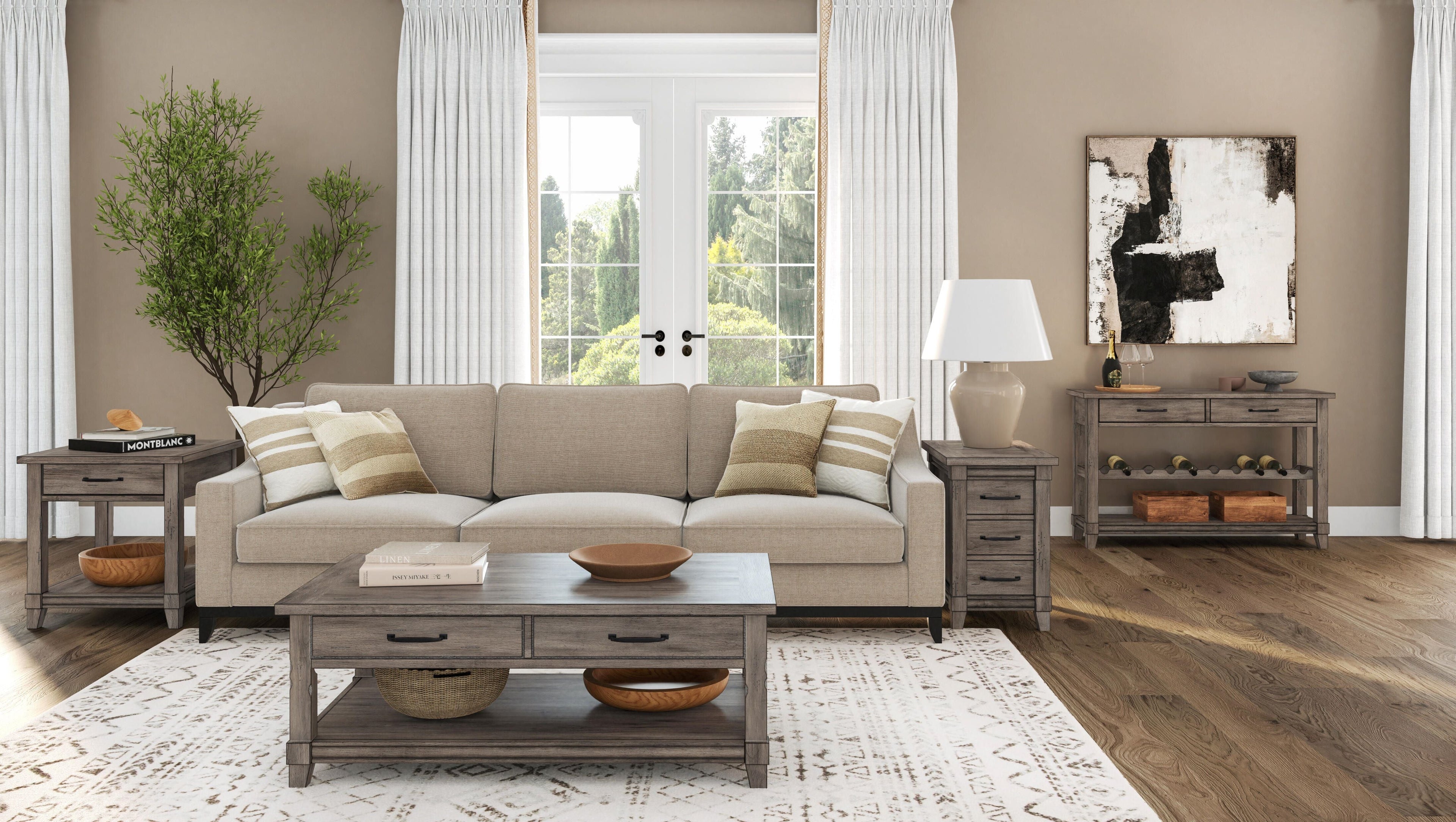 End Table with Storage Drawer & USB Ports
