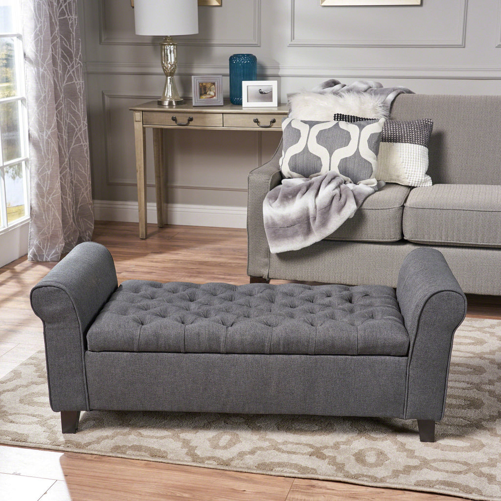 Hayes Armed Storage Bench