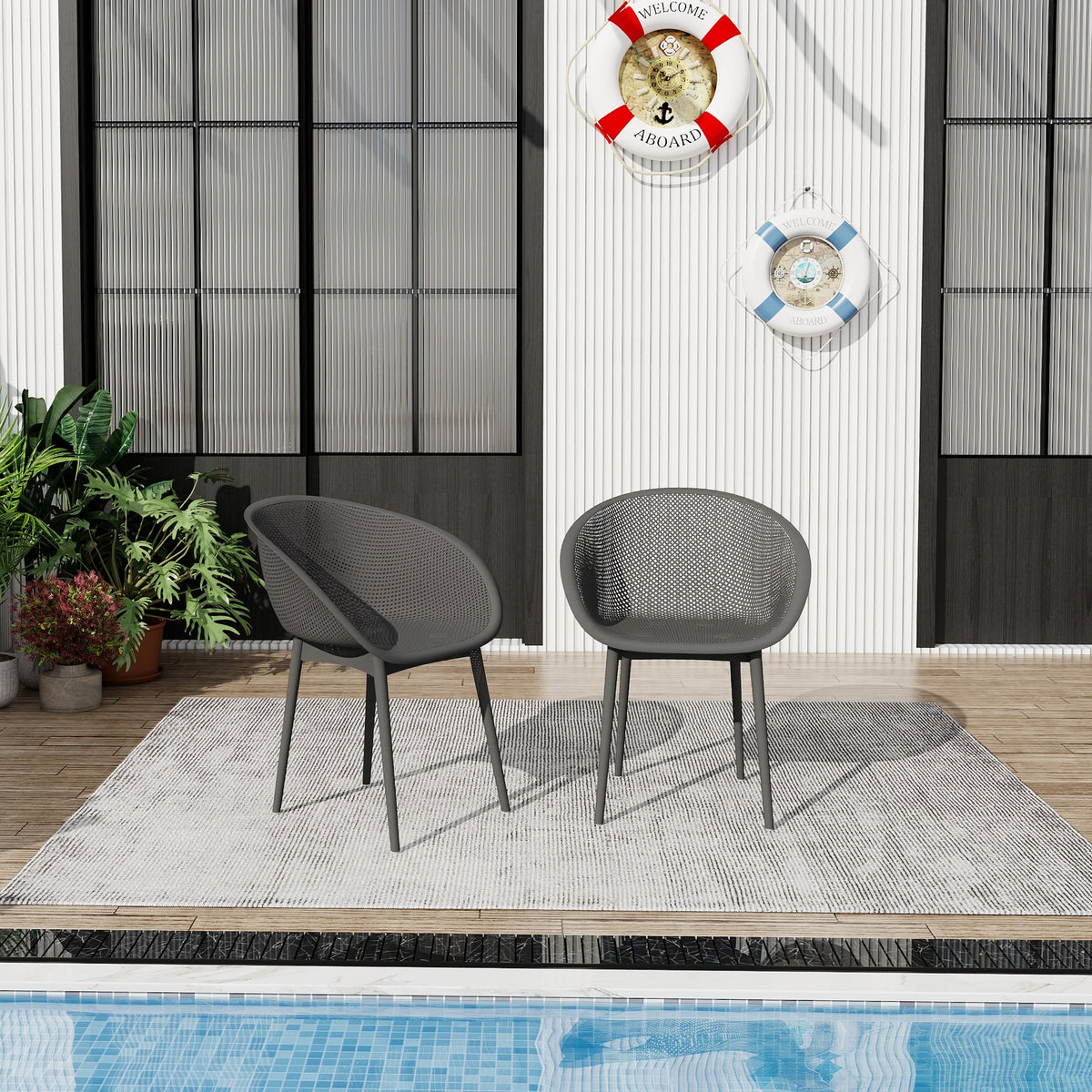 Summer 2-Pack Modern Lounge Chairs – Indoor/Outdoor