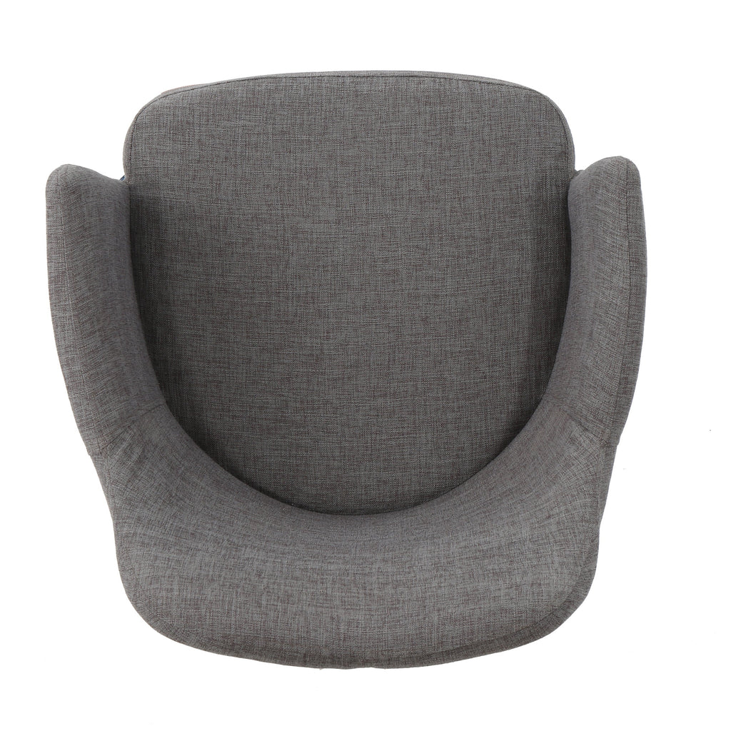 Mid Century Modern Fabric Upholstered Dining Chairs - Set of 2