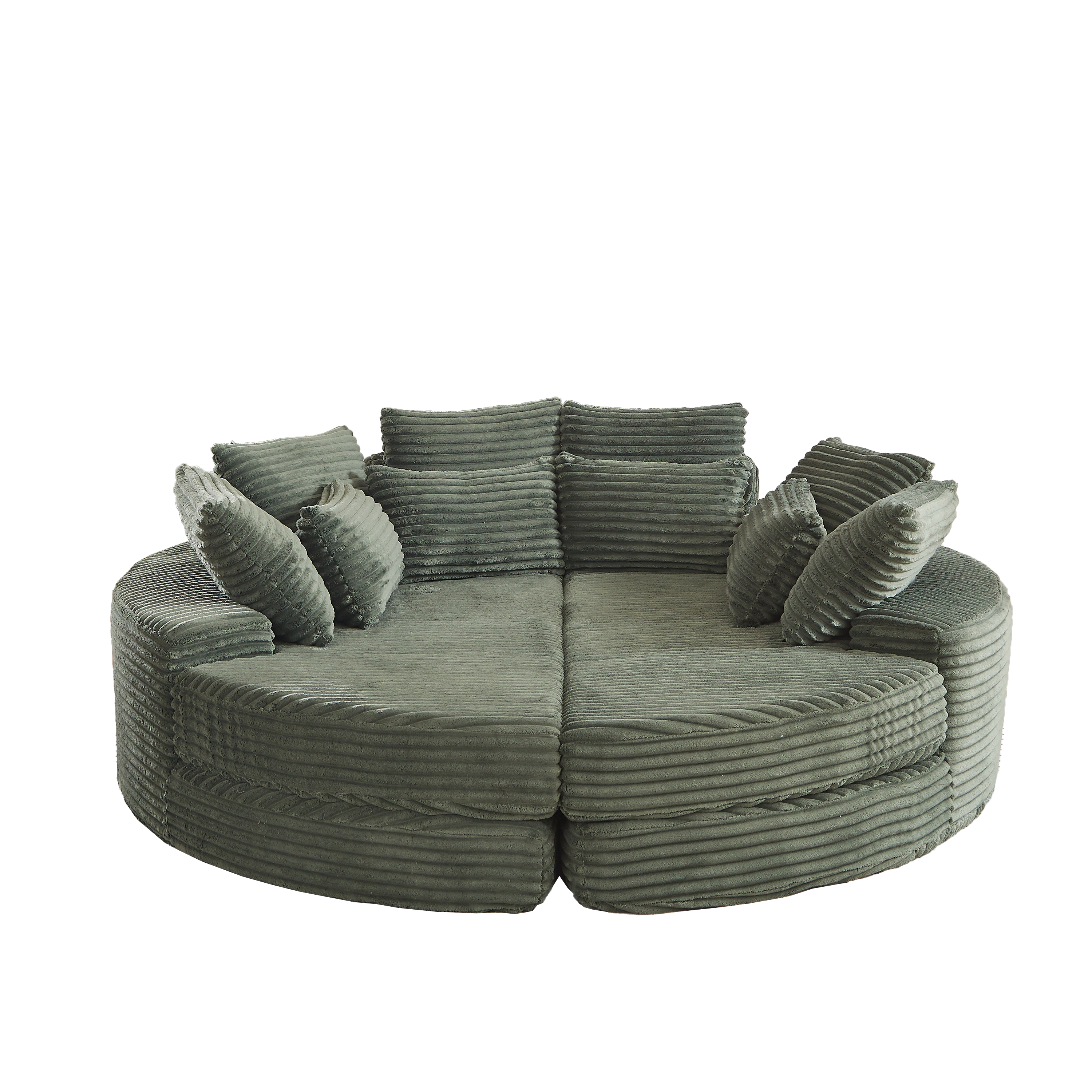 78.5-Inch Corduroy Round Oversized Recliner