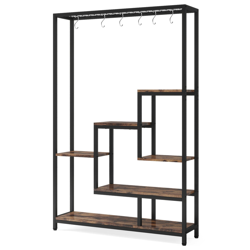 70.86” Tall 5-Tier Rustic Display Shelf