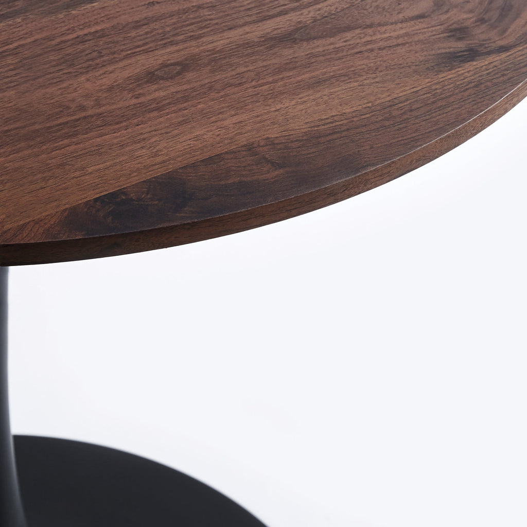 31.5" Walnut Color Top Tulip Table