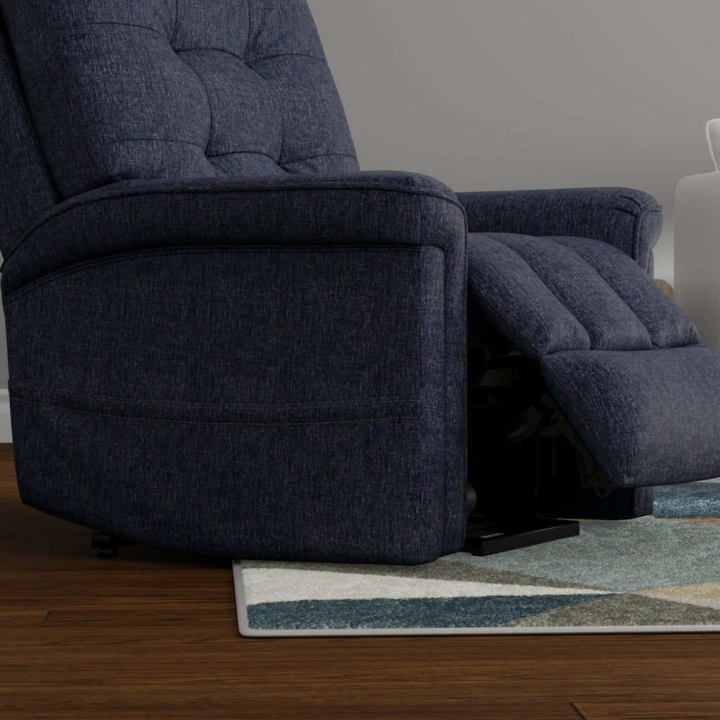 Velour Power Lift Chair in Lugano Indigo