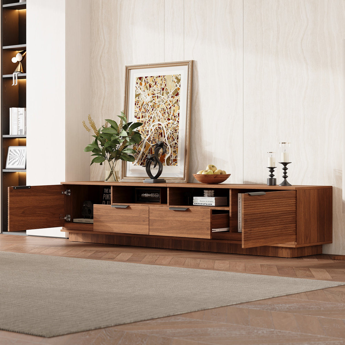 78 Inch Modern TV Stand for TVs up to 85"