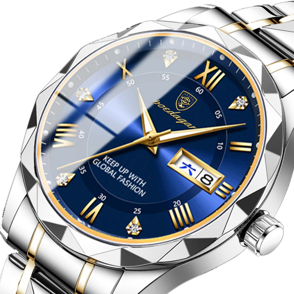 Mens Watch Leather Strap Quartz Movement