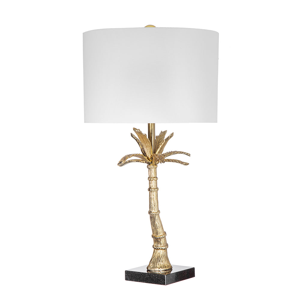 D16x31" Leaf Lamp with Marble Base