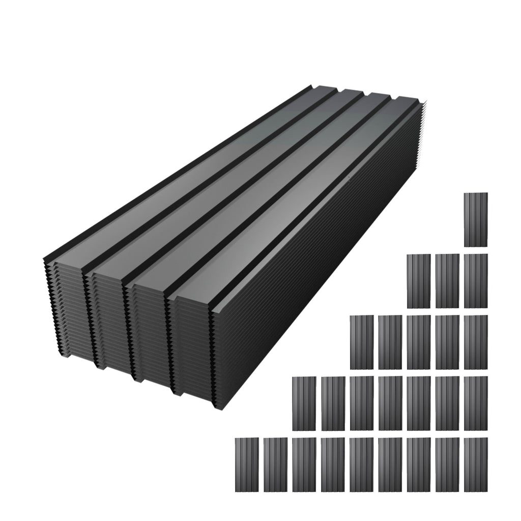 61 Inch Galvanized Metal Roof Panels - Set of 25