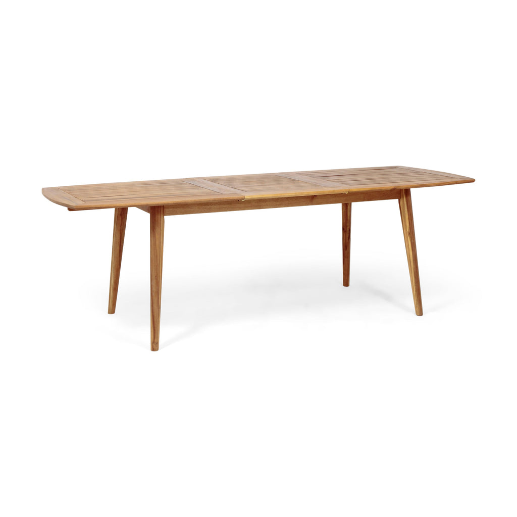 Outdoor Acacia Wood Expandable Dining Table in Teak